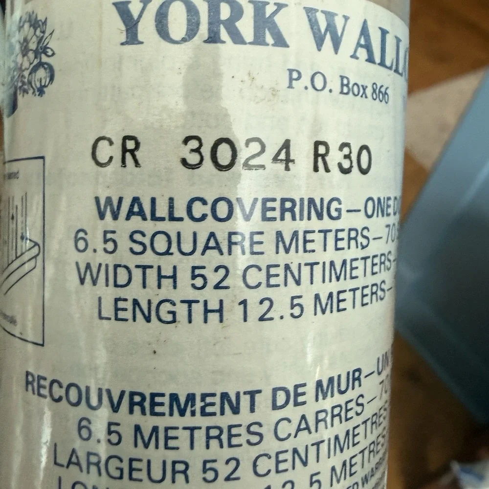 Lot of 9 York Vintage Wallpaper Pineapple Stencil Grasscloth Look 70 Sq Ft NOS